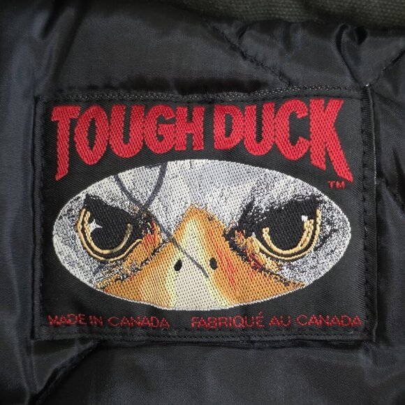 Tough Duck Washed Parka Mens 2XL Charcoal Gray Canvas Workwear Coat Quilt Lined - Picture 3 of 16